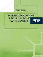 (Early Modern Literature in History) John Dolan - Poetic Occasion From Milton To Wordsworth (Early Modern Literature in History) (2000, Palgrave Macmillan)