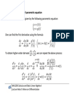 Higher-order derivatives of parametric equations