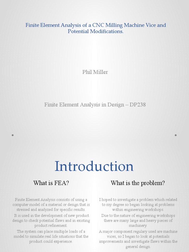 CNC Vice FEA & Design Insights | PDF | Finite Element Method | Simulation