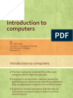 Chapter 1 Introduction To Computers - BCA