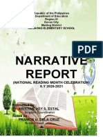 Narrative: (National Reading Month Celebration) S.Y 2020-2021