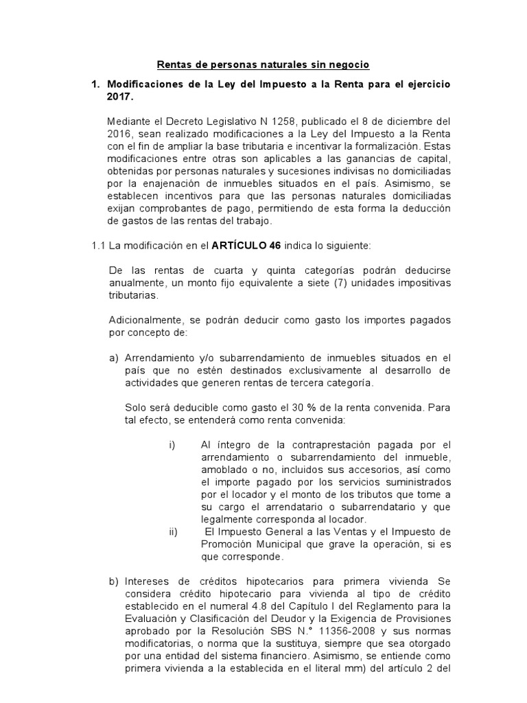 Renta de 4ta y 5ta Categoria | PDF | Impuesto sobre la renta | Impuestos