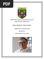 Final Project: "Bill Gates": National College of Business Administration & Economics (School of Business Administration)