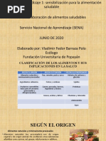 Actividad de aprendizaje 1 - sensibilización para la alimentación saludable