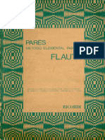 PARÈS Metodo Elemental Para Flauta - Ed. Ricordi