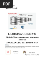 Monitoring and Administering Database