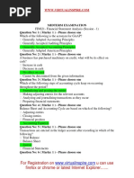 Financial Statement Analysis - FIN621 Mid Term Paper Session-1