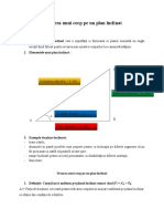 1 Mișcarea Unui Corp Pe Un Plan Înclinat