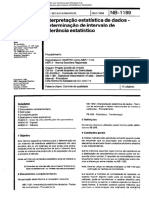 NBR 1189, NBR 11155 - Interpretação Estatística de Dados - Intervalos de Tolerância Estatísticos (1