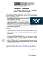 Comunicado #21-2020-Digemid No Se Recomienda El Uso de Alcohol Etilico 96% V/V (96°) para La Higiene Y Antisepsia de Las Manos