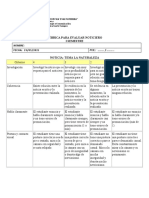 Rúbrica Noticiero 3° Básico 2021