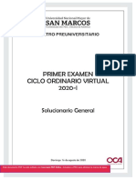 1° Examen General Pre San Marcos 2020-I
