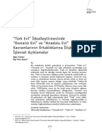 "Türk Evi" İdealleştirmesinde "Osmanlı Evi" Ve "Anadolu Evi" Kavramlarının Ortaklıklarına İlişkin İşlevsel Açıklamalar