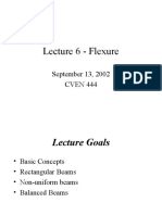 Lecture 6 - Flexure: September 13, 2002 CVEN 444