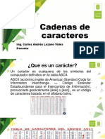 Semana 6 Cadenas de Caracteres