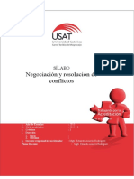 Sílabo Negociación y Resolución de Conflictos Profesionalización