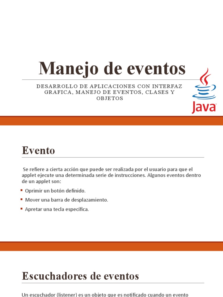 Manejo de Eventos en Aplicaciones Gráficas | PDF | Ventana (informática ...