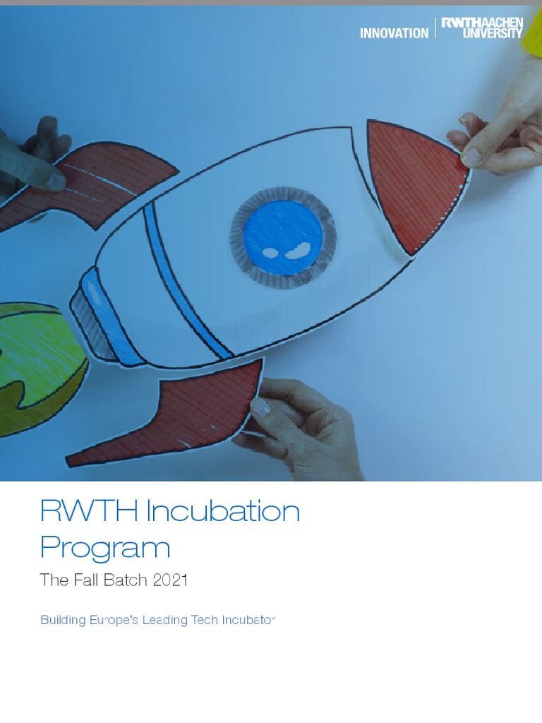 Incubation Program Information Brochure Pdf Startup Company