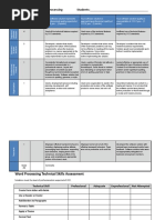 Scenario Rubric Word Processing