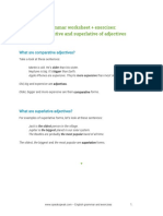 Grammar Worksheet + Exercises: Comparative and Superlative of Adjectives