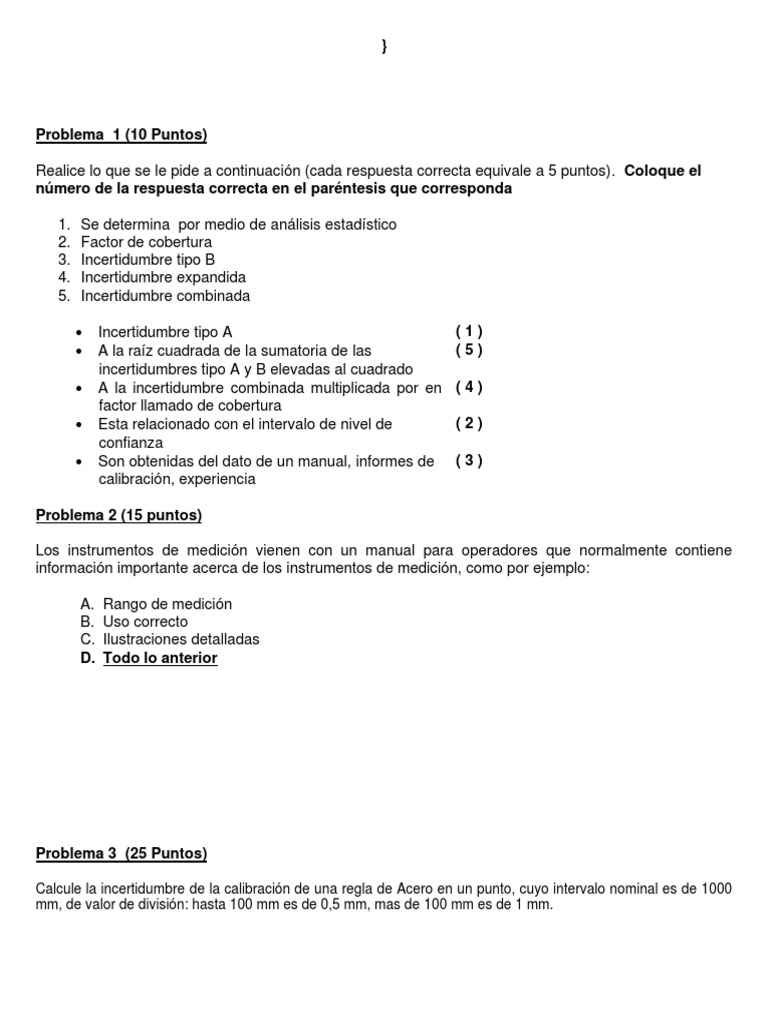 Incertidumbre Tipo A y B en Mediciones | PDF | Incertidumbre | Calibración