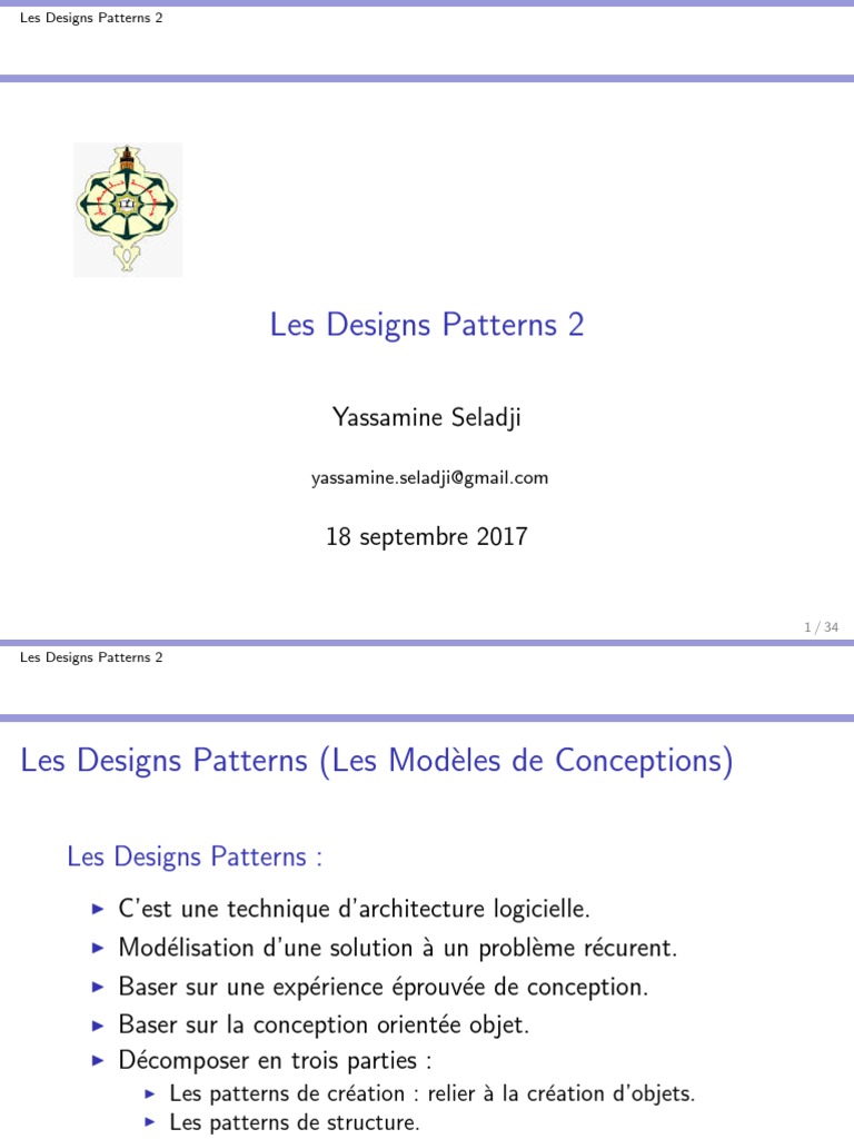 Introduction aux Design Patterns en OOP | PDF | Patron de conception ...