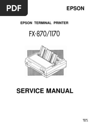 manual de servicio epson fx-1170