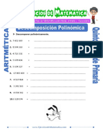 Actividades de Descomposicion Polinomica para Quinto de Primaria