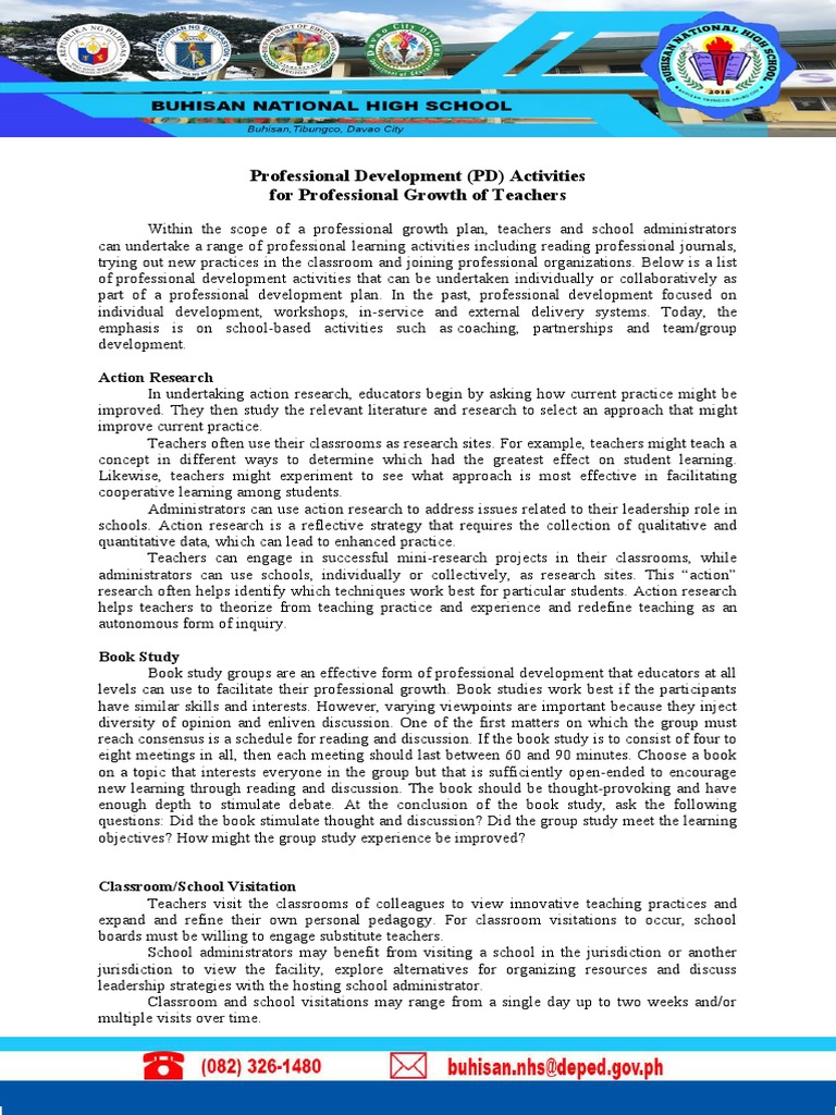professional-development-activities-for-teachers-pdf-mentorship