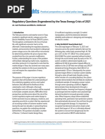 Regulatory Impact of The 2021 Texas Energy Crisis