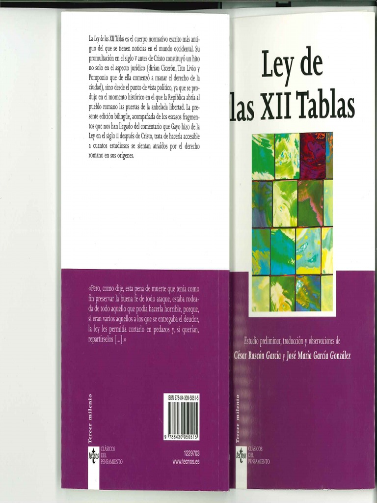La Ley de Las XII Tablas Cesar Rascon Garcia | PDF