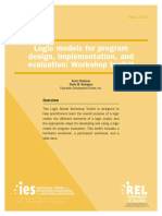 Logic Models For Program Design, Implementation, and Evaluation: Workshop Toolkit