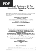 Bates - The Seventh Day Sabbath, A Perpetual Sign (Sabbath Controversy 1)