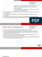 Financial Analysts: Introduction To Investments Prof S G Badrinath Financial Analysts