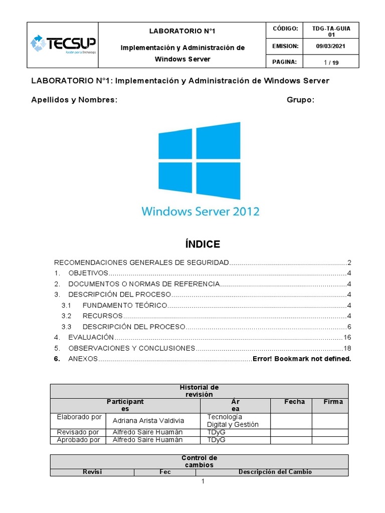 Implementación de Windows Server 2012 | PDF | Dirección IP | Servidor ...