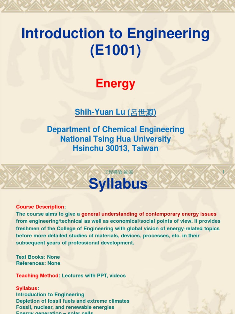 Introduction to Energy Engineering | PDF | Fossil Fuels | Engineering