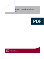 QMS Auditor/ Lead Auditor: Pre-Course Notes