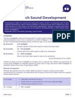 Typical Speech Sound Development: Keywords: Speech, Articulation, Phonology, Speech Sounds