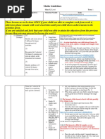 Maths Guidelines: Year: 2021 Class: K2 Level Term: 1 Weeks Topics Objectives Materials Needed Tasks