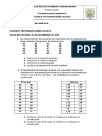 Actividad de Apoyo Estadística 8-1 y 8-2 Tercer Período