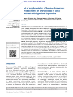 Effect of Supplementation of Low Dose Intravenous Dexmedetomidine On Characteristics of Spinal Anaesthesia With Hyperbaric Bupivacaine