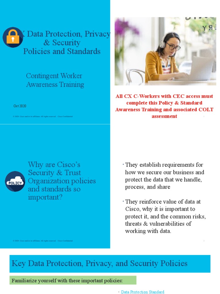 CX Data Protection, Privacy & Security Policies and Standards | PDF ...