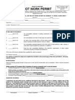 Hot Work Permit Form