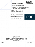 (R-CD Indian Standard: Method of Test For Determination of Durability of Natural Building Stones