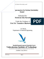 Estimation of parameters by Kedem Katchalsky Model