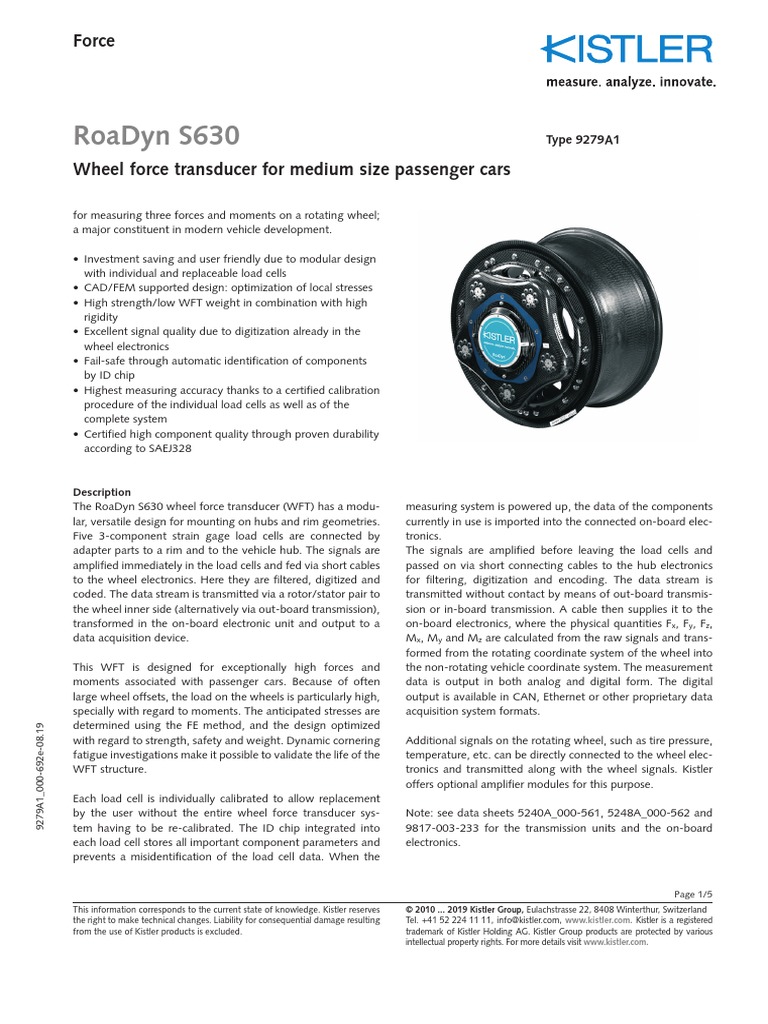 Roadyn S630: Force | PDF | Wheel | Transmission (Mechanics)