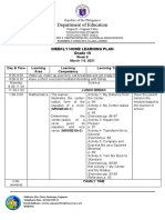 Department of Education: Weekly Home Learning Plan Grade 10