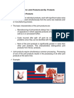 Accounting For Joint Products and by Products