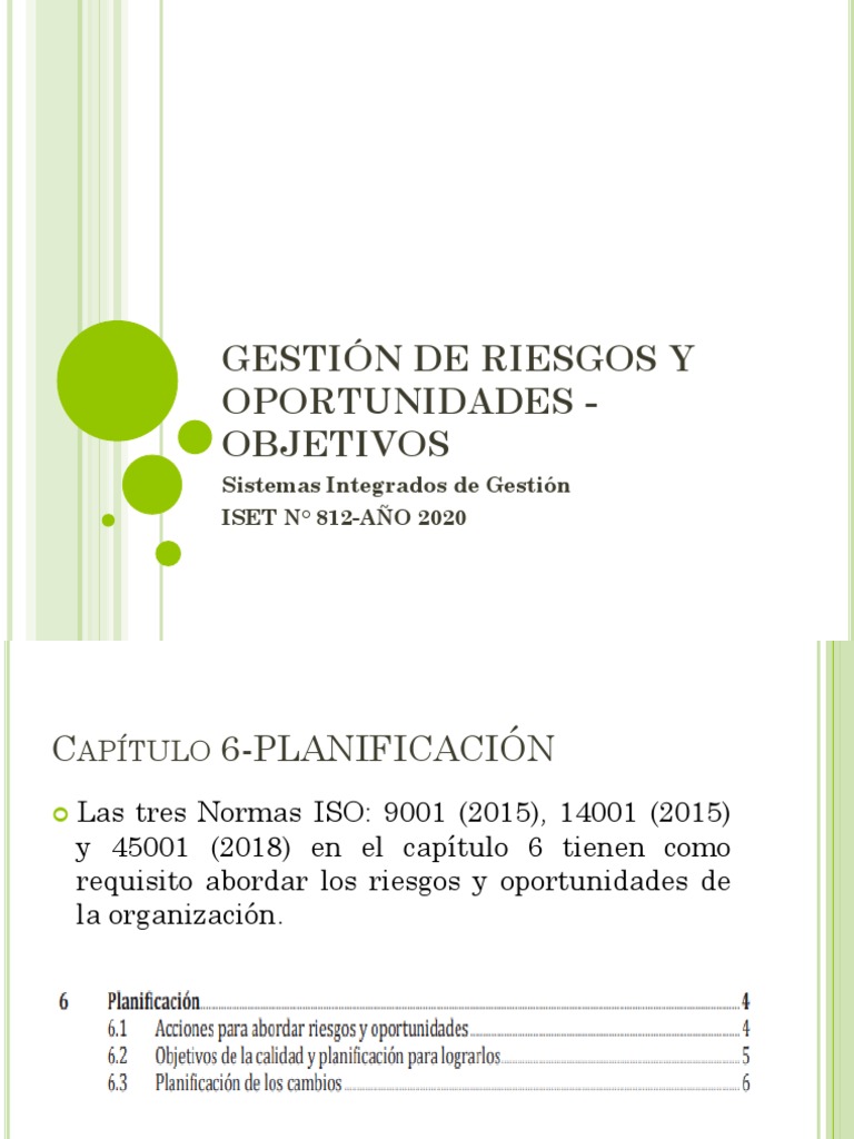 Gestión de Riesgos y Oportunidades - Sistemas Integrados de Gestión ...