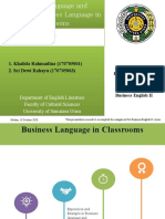 Business Language in Classroom